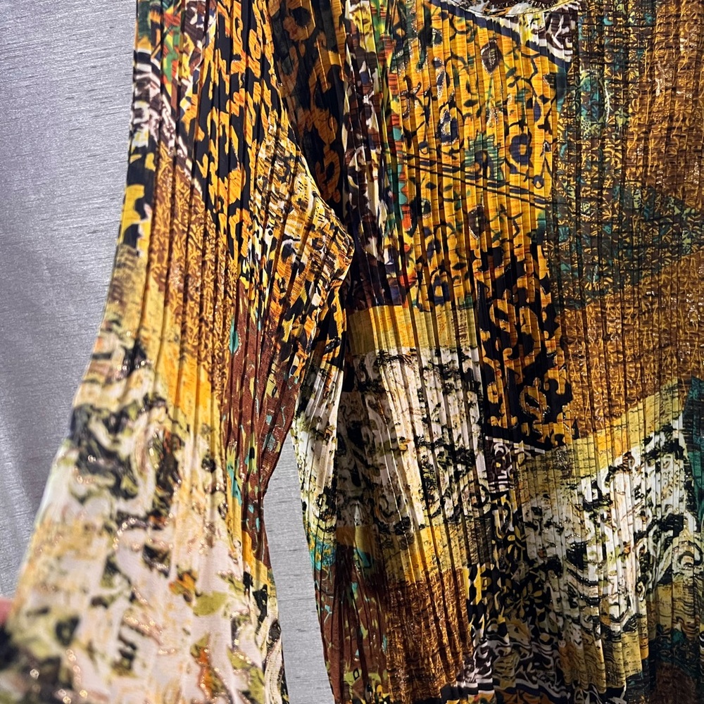 Avenue Multicolor Patchwork Blouse With Rhineston… - image 5